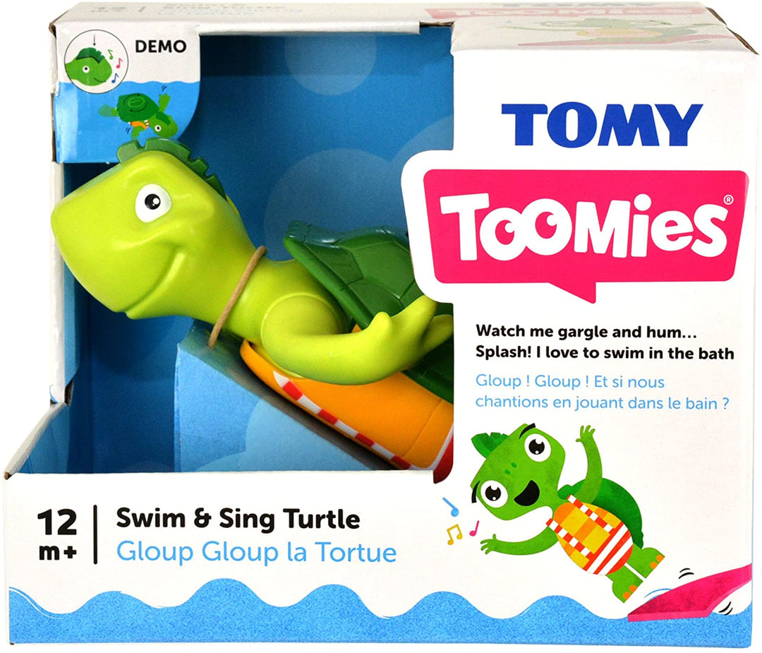 TOMY Toomies Swim & Sing Turtle Baby Bath Toy | Interactive Educational Toy with Music and Sounds | Water Play Toys For Boys & Girls 1,2, 3+ Year Olds