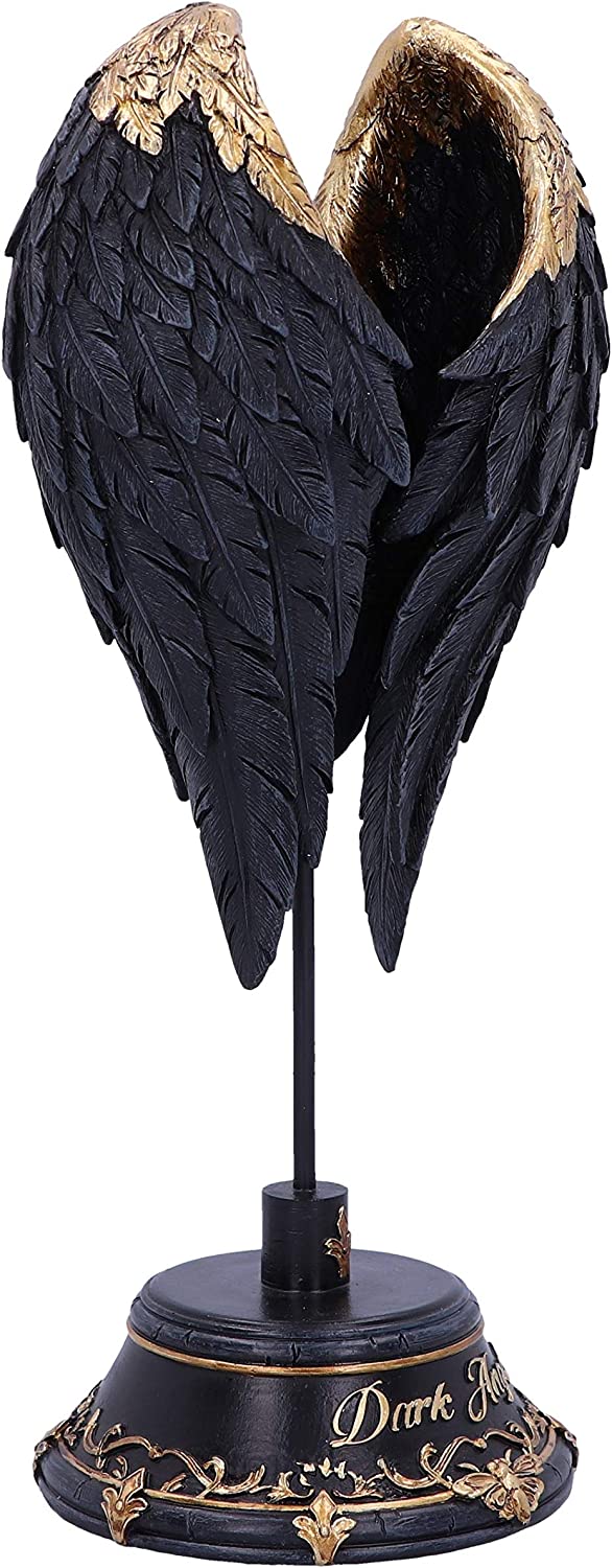 Nemesis Now Dark Angel Gothic Fallen Fae Wing Figurine, Black, 26cm