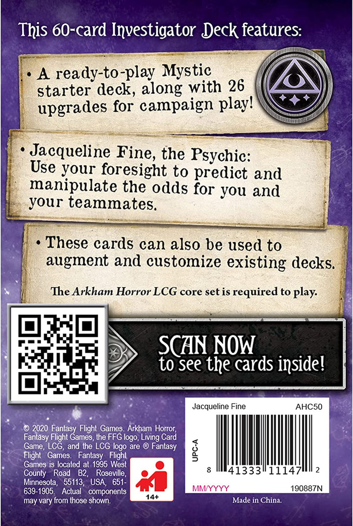 Arkham Horror: The Card Game - Jacqueline Fine Investigator Starter Pack