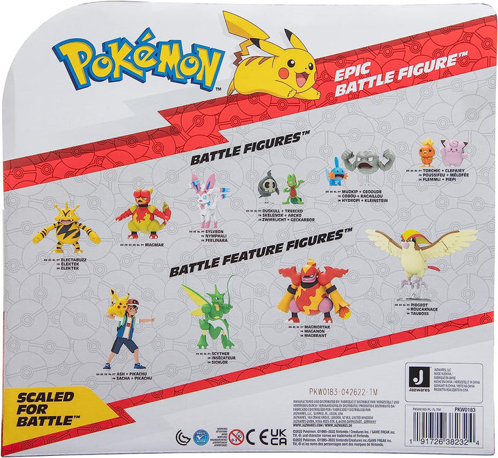 Pokémon PKW0183 Pokemon Lugia Epic Battle FIGURE-6-Inch-Articulated-Authentic Details