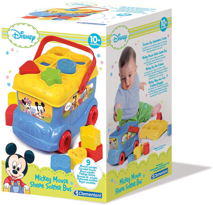 Clementoni Mickey and Friends Shape Sorter Bus (Blue)