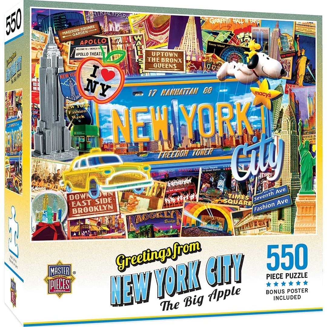 Grüße aus New York City 550-teiliges Puzzle + Bonusposter (mpc)