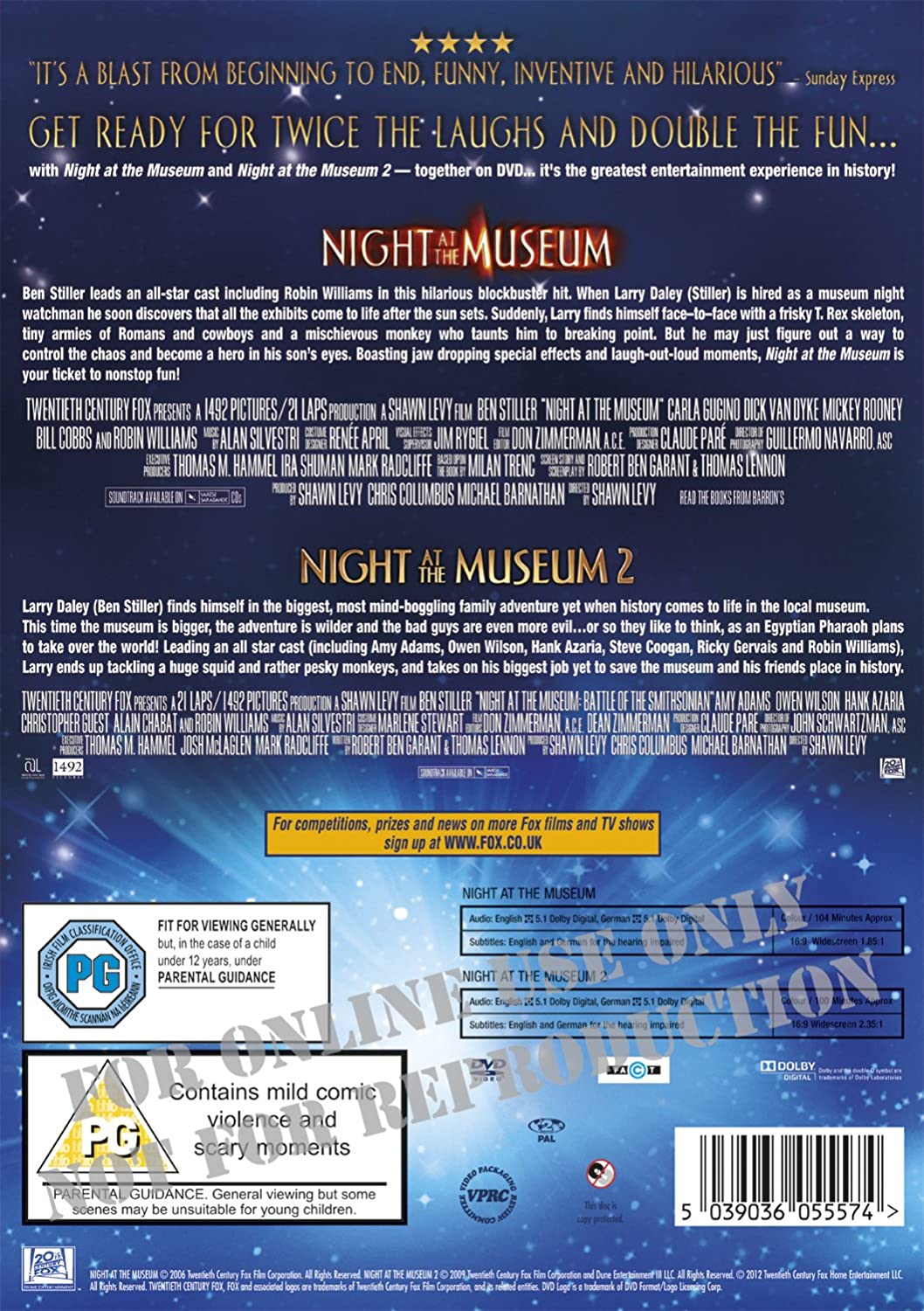 Night at the Museum / Night at the Museum 2 Double Pack [2006]