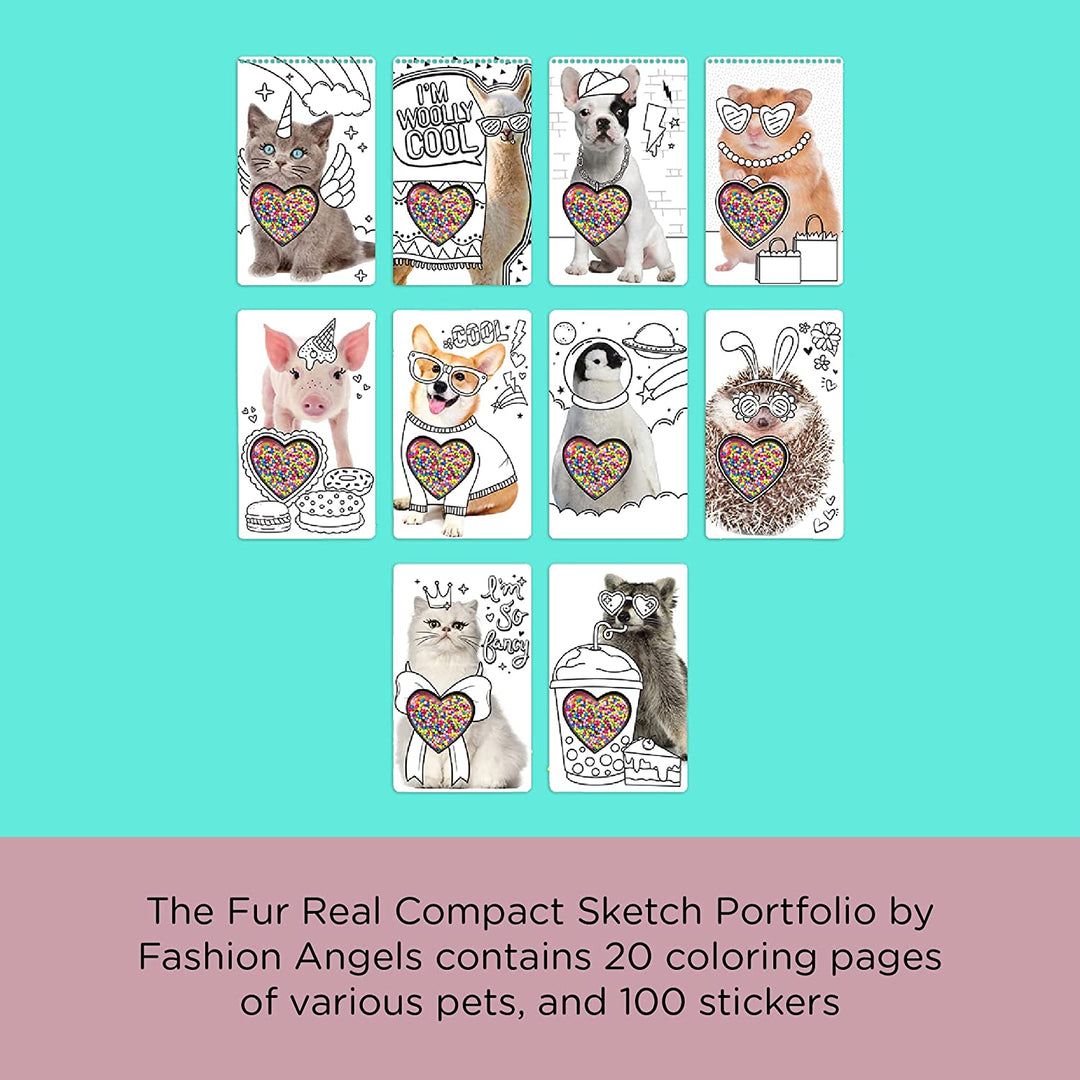 Fashion Angels 12541 Fur Shaker Compact Portfolio/Pet Coloring Photo Real Sketch