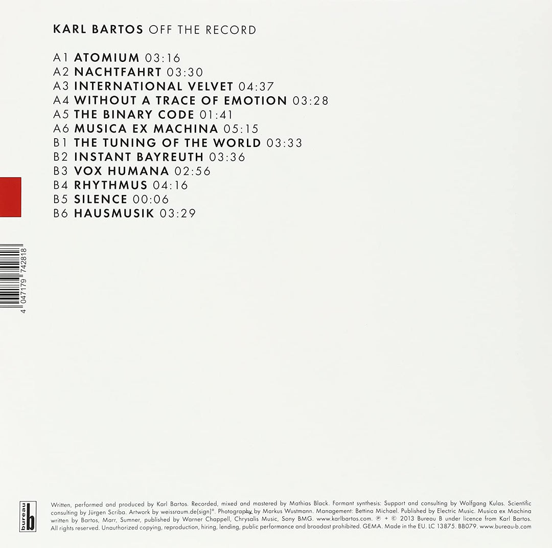 Karl Bartos - Off The Record [VINYL]