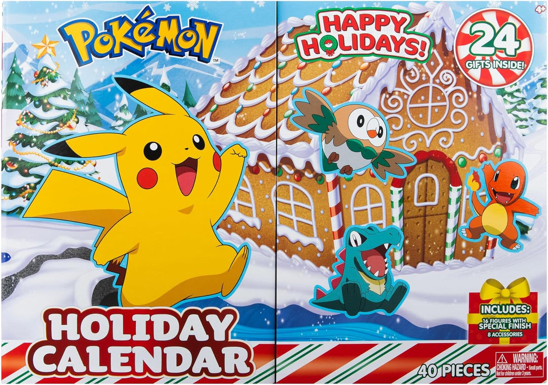 Pokemon PKW3066 Holiday Calendar-Features 24 2-Inch Battle Figures