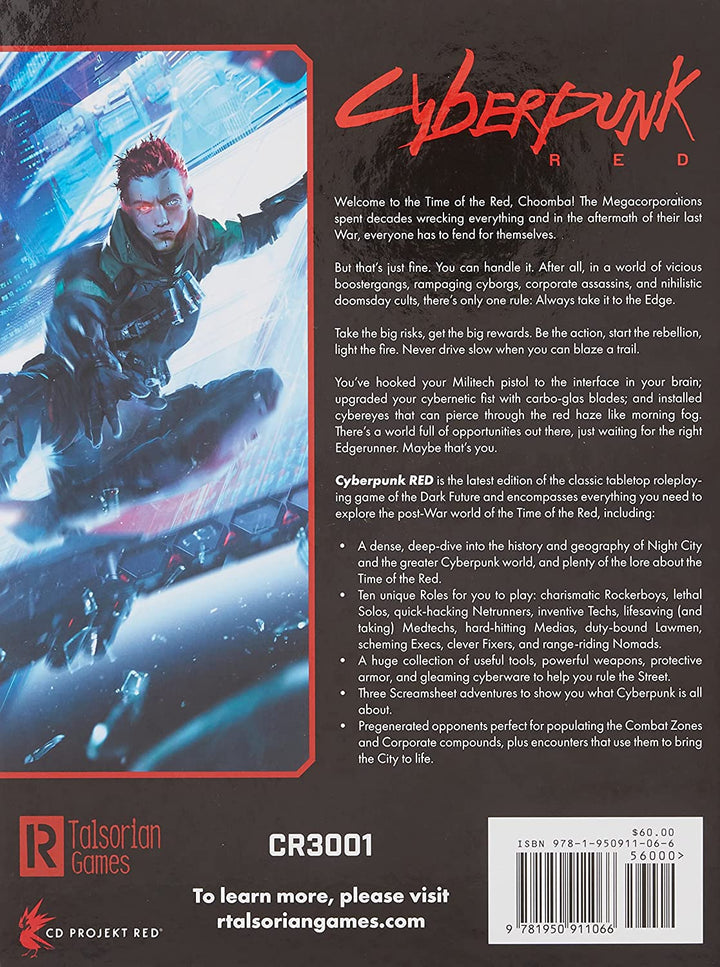 Cyberpunk Red RPG Core Rulebook