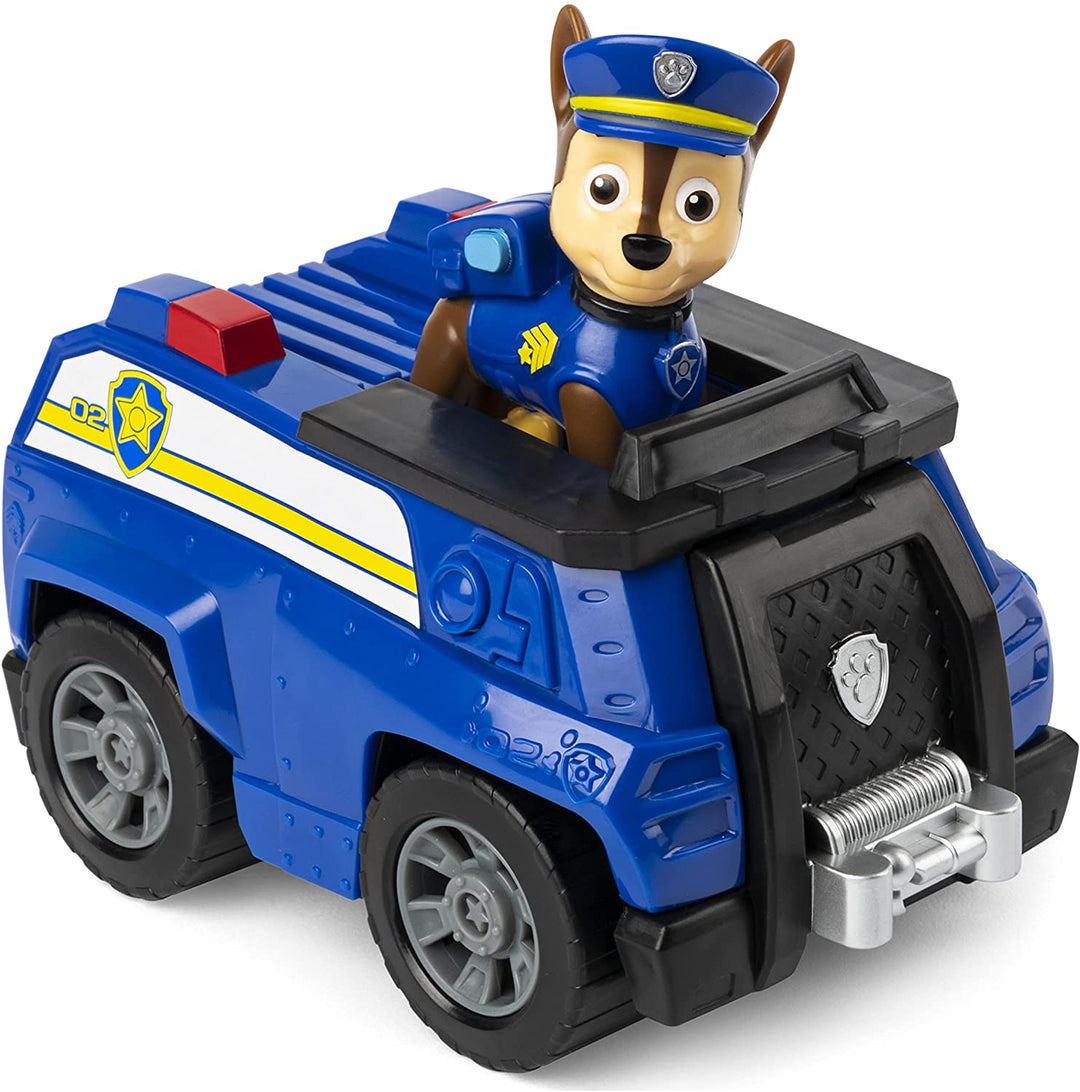 PAW Patrol, Chase’s Patrol Cruiser Vehicle with Collectible Figure, for Kids Age