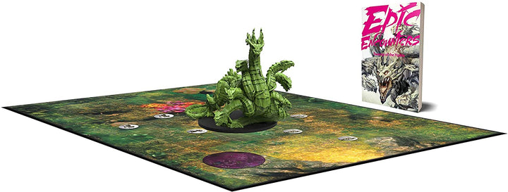 Epic Encounters: Swamp of the Hydra - RPG Fantasy Roleplaying Tabletop Game with Boss Miniature, Double-Sided Game Mat, & Game Master Adventure Book with Monster Stats, 5E Compatible