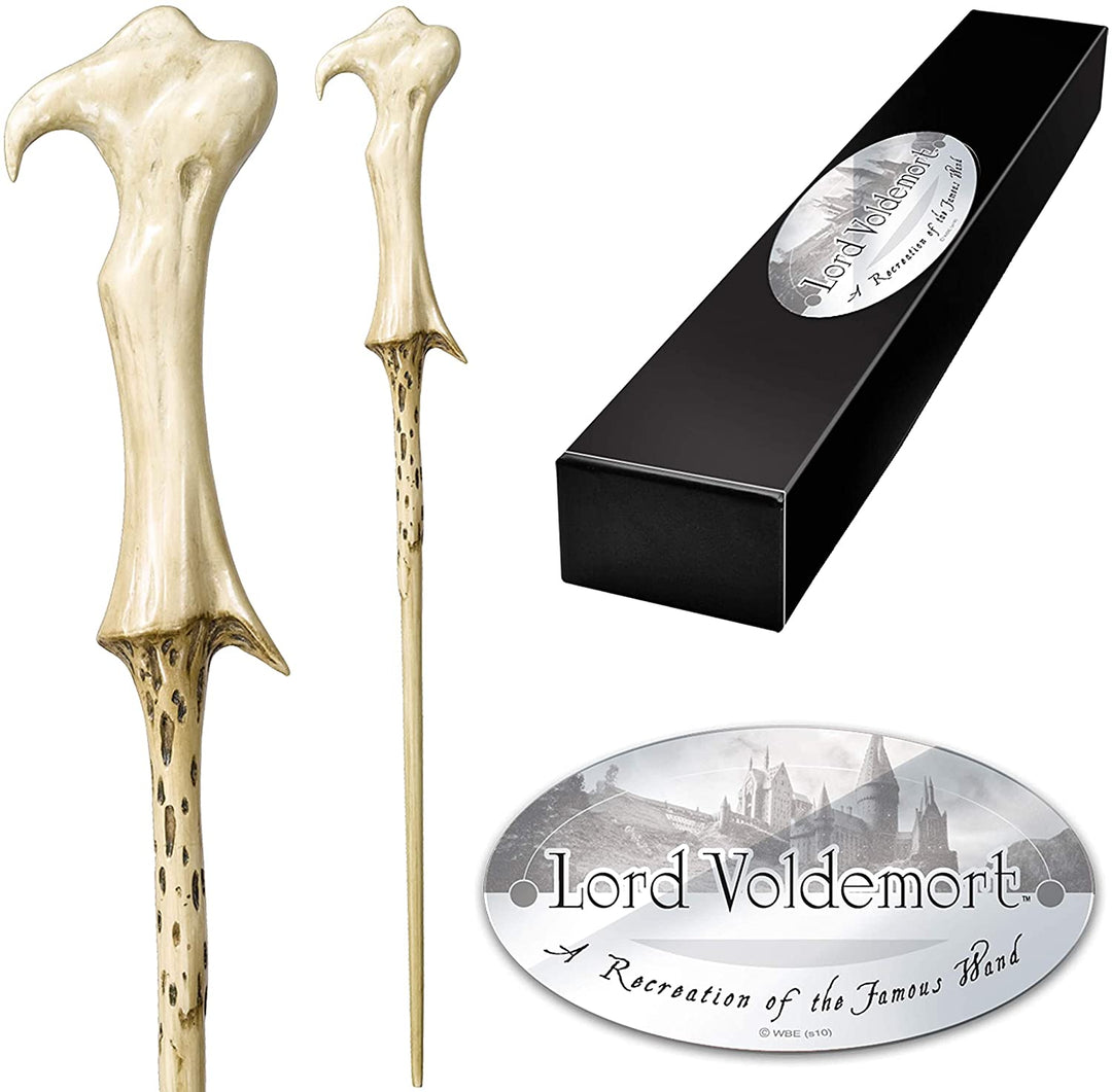 The Noble Collection - Lord Voldemort Character Wand - 14.7in (37.5cm) Harry Potter Wand With Metal Name Tag Harry Potter Film Set Movie Props Wands