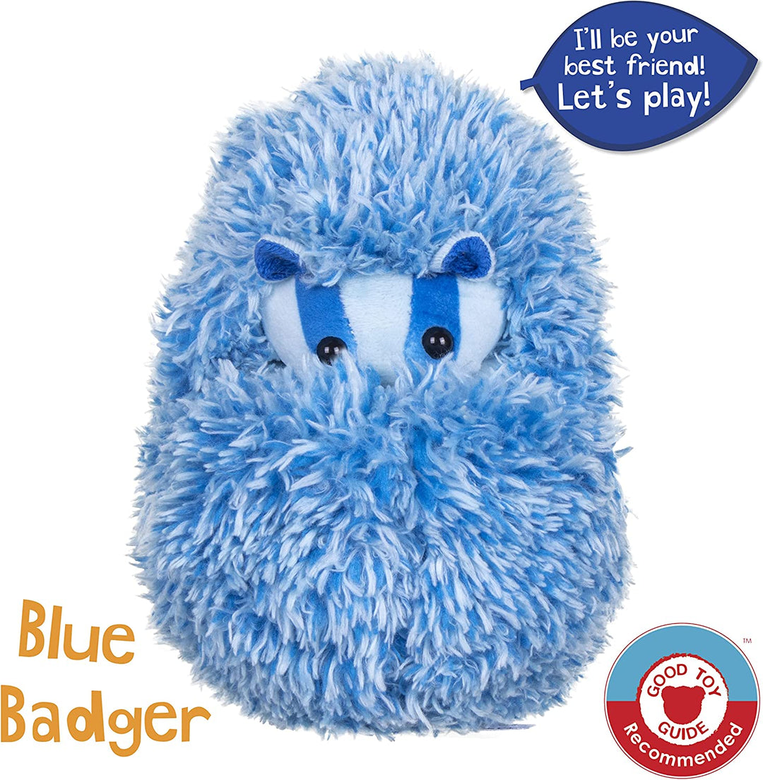 Curlimals Blue The Badger Interactive Badger Soft Toy With Over 50 Sounds And Re