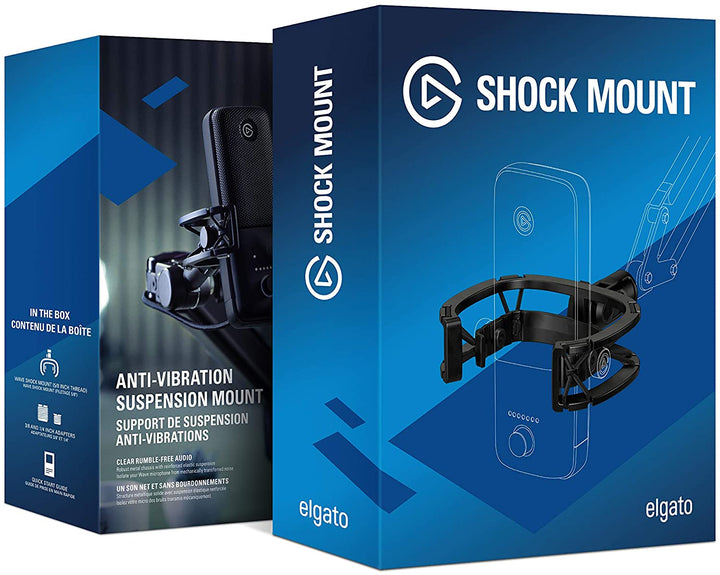 Elgato Wave Shock Mount, Maximum Isolation from Vibration Noise, Steel Chassis with Reinforced Elastic Suspension, Custom Built for Elgato Wave Microphones