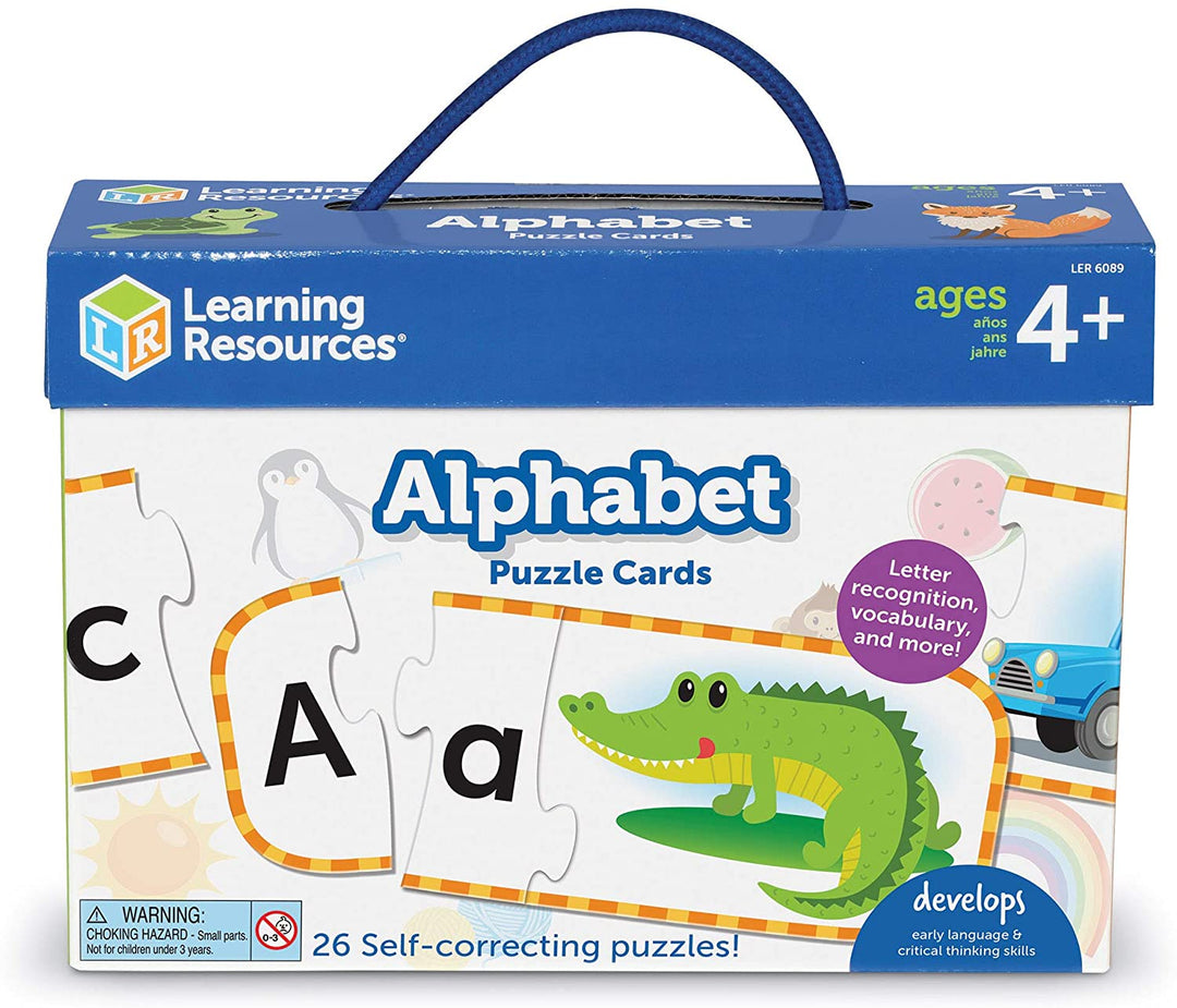 Learning Resources LER6089 Alphabet Cards, Preschool Readiness, Self Correcting