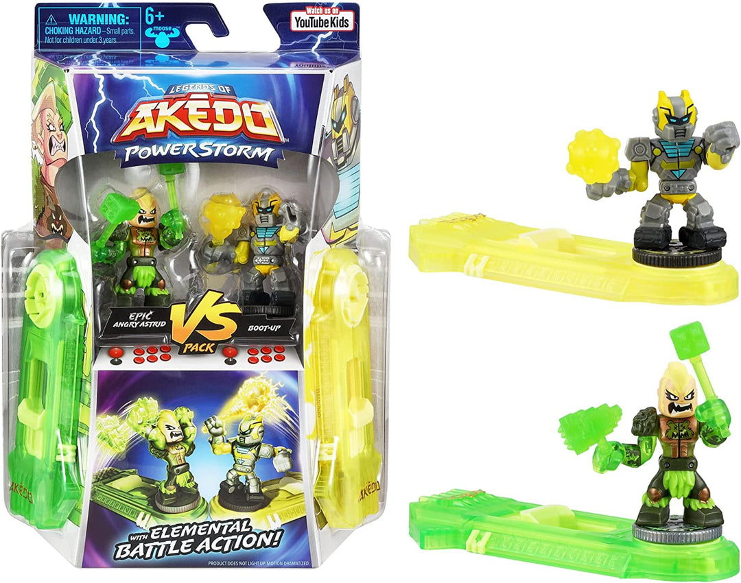 Legends of Akedo: Powerstorm Versus Pack - Epic Angry Astrid Vs Boot-Up Warrior Figures