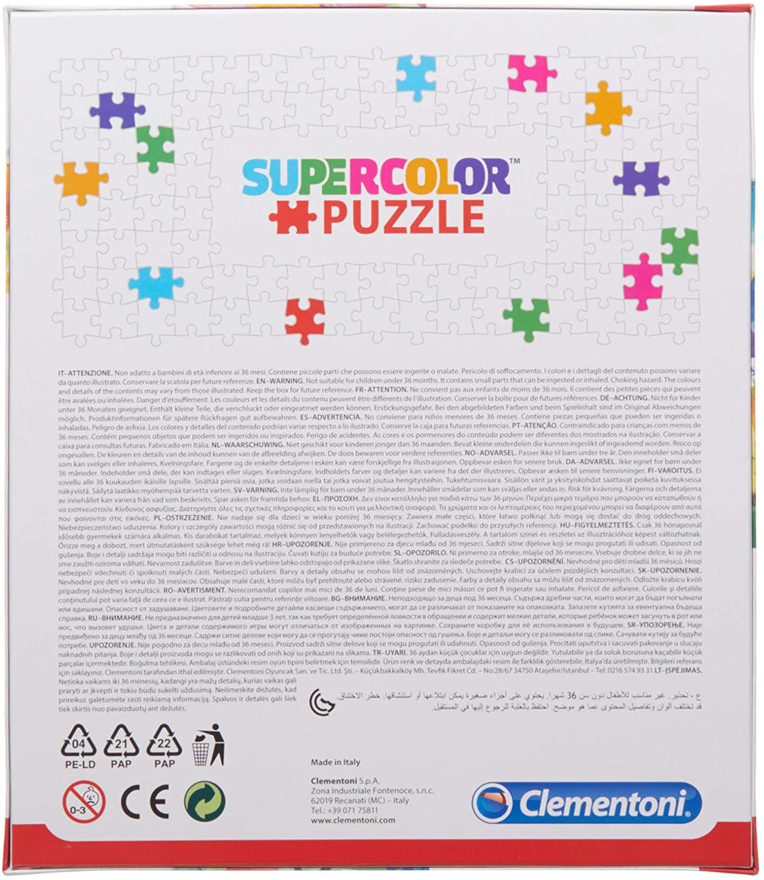 Clementoni - 24755 - Supercolor Puzzle for children-Dinosaur-2 x 20 Pieces