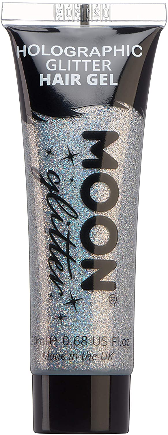 Holographic Glitter Hair Gel by Moon Glitter-20ml-Silver