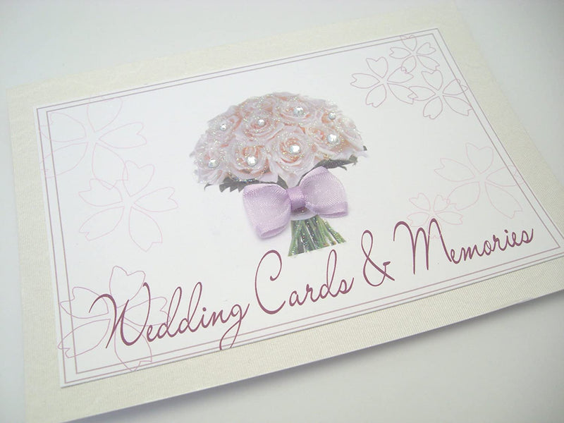 White Cotton Cards Wedding Card Memory Book, Bouquet