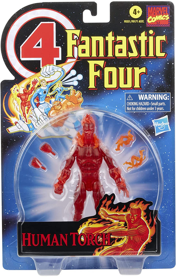 Hasbro Marvel Legends Series Retro Fantastic Four The Human Torch 6-inch Action