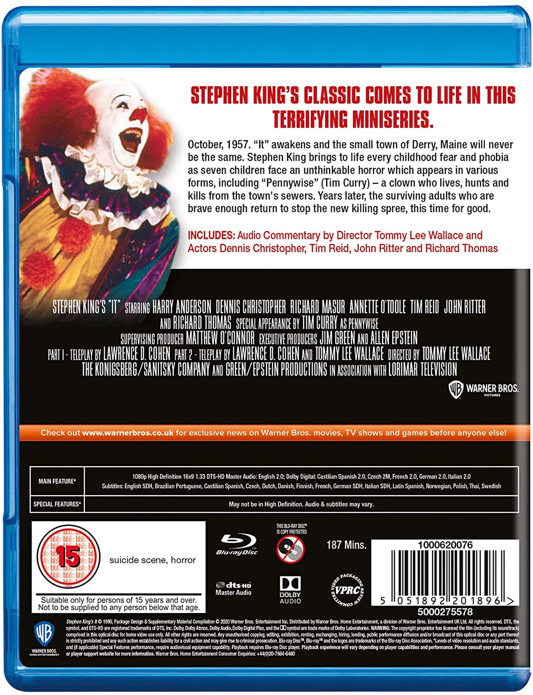 Stephen King's IT [1990] [2016] [Region Free] [Blu-ray]