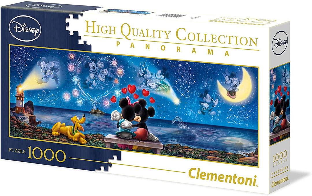 Clementoni - 39449 - Disney Mickey & Minnie Panorama Collection puzzle for adults and children - 1000 pieces -