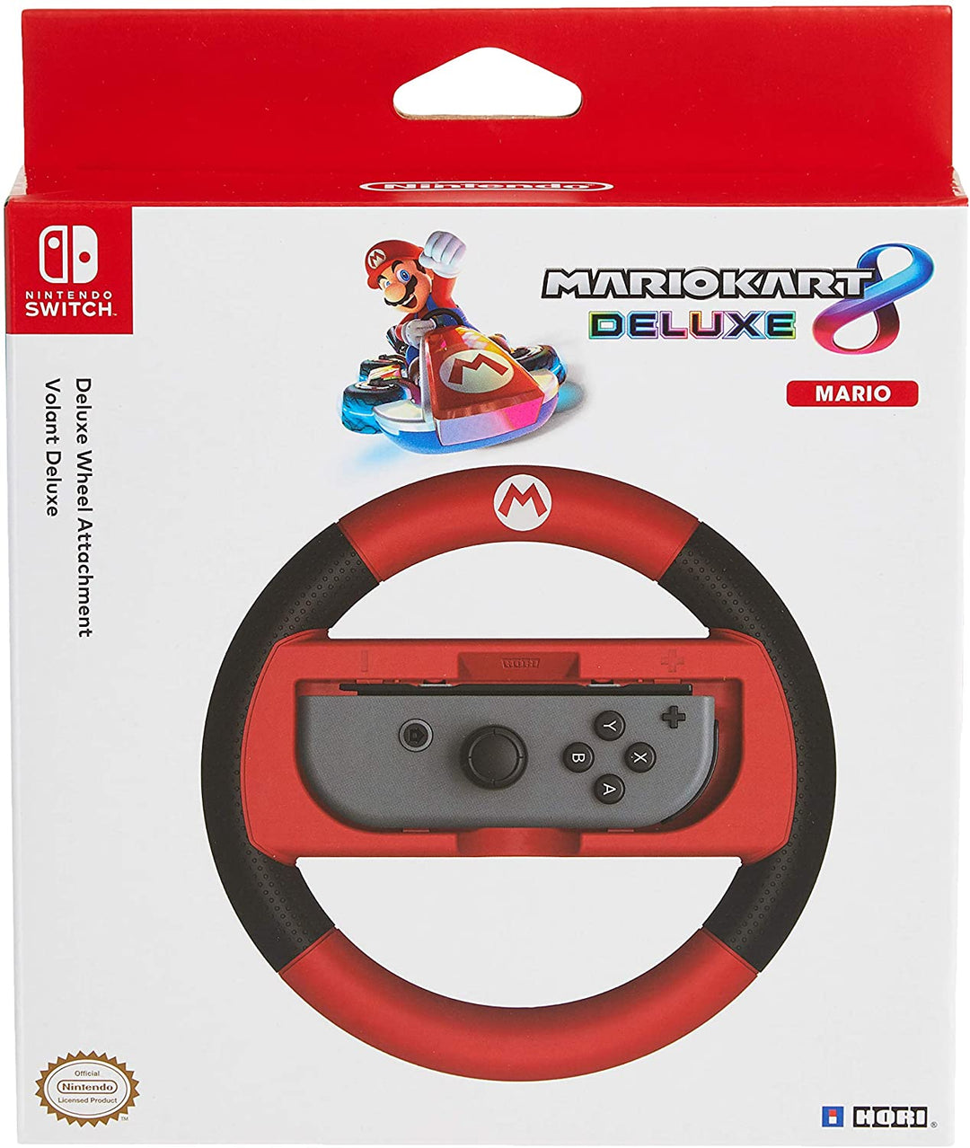 Hori Mario Kart 8 Deluxe Mario Racing Wheel Controller for Nintendo Switch