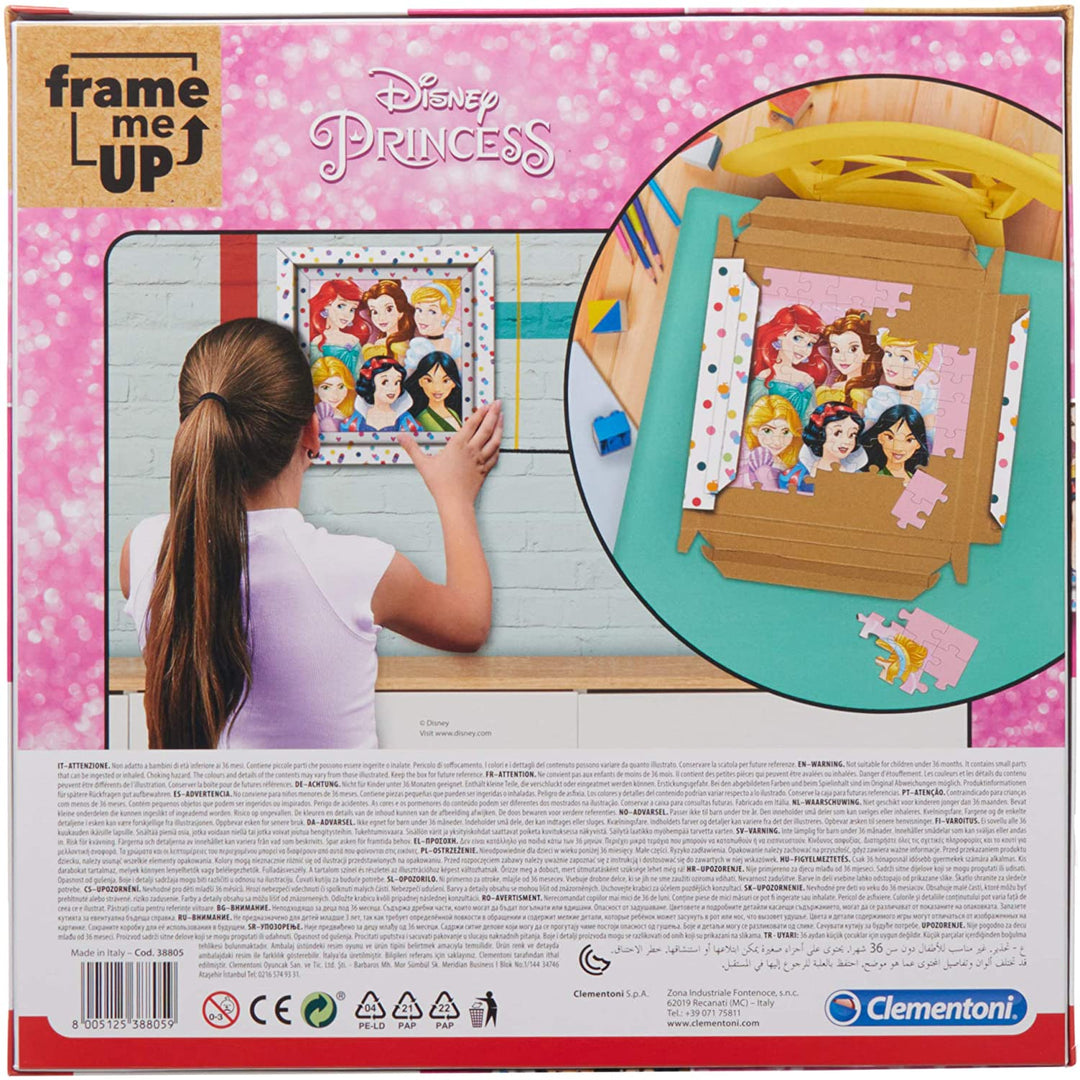 Clementoni - 38805 - Frame Me Up - Disney Princess puzzle for children - 60 pieces - Made in Italy - puzzle - ages 6 years plus