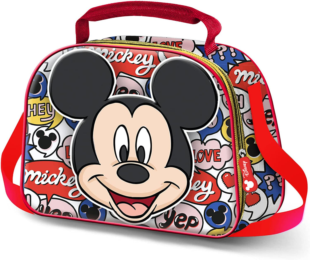 Mickey Mouse Yeah-3D Lunch Bag, Red