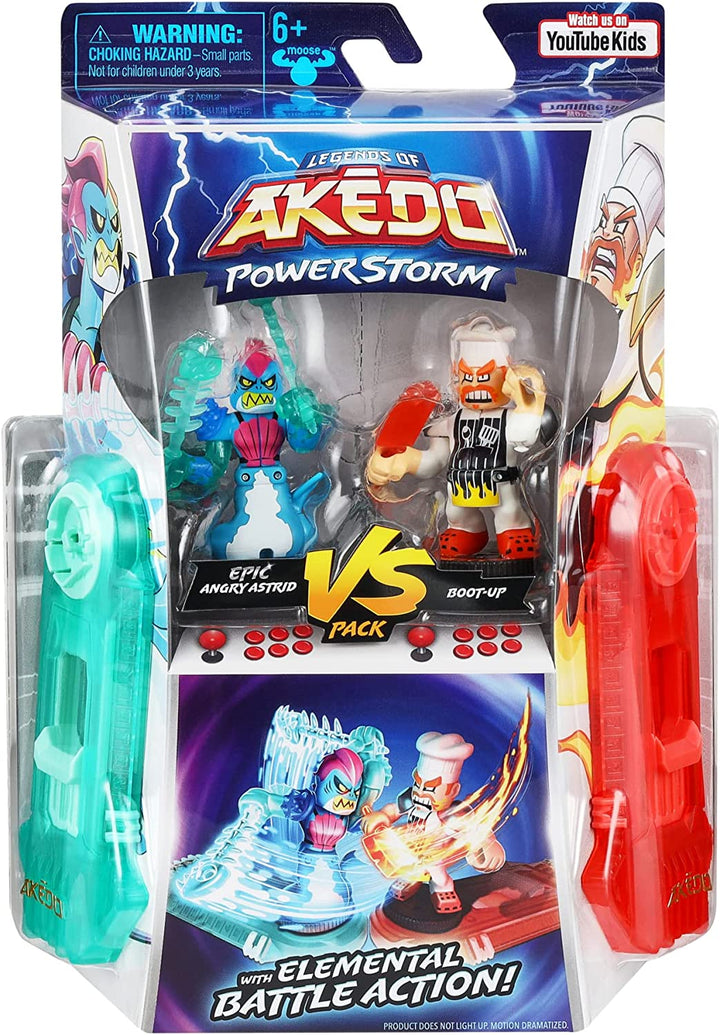 Legends of Akedo: Powerstorm Versus Pack - Epic Briny Vs Bun Burner Warrior Figures