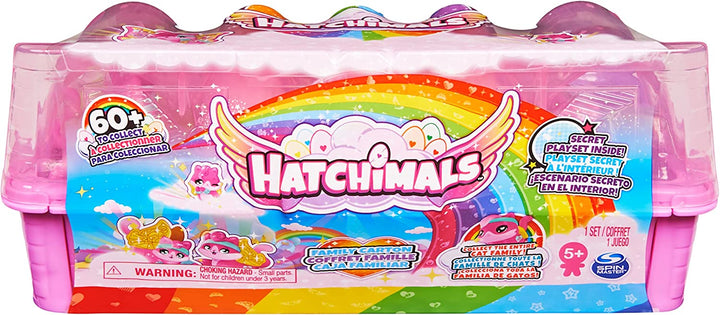 Hatchimals CollEGGtibles, Cat Family Carton with Surprise Playset, 10 Characters
