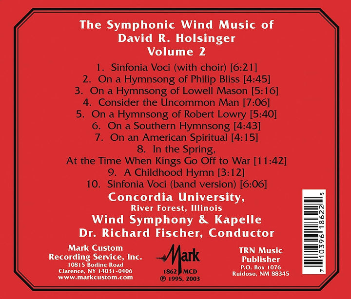 David R. Holsinger - Symphonic Wind Music of Holsinger 2 [Audio CD]