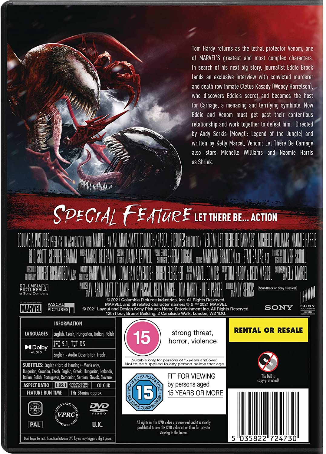 Venom: Let There Be Carnage [DVD] [2021] - Action/Adventure [DVD]