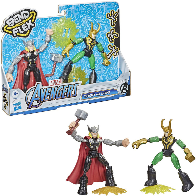Bend and Flex Marvel Avengers Thor Vs Loki Action Figure Toys