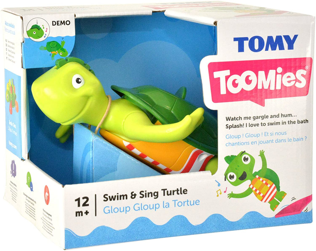 TOMY Toomies Swim & Sing Turtle Baby Bath Toy | Interactive Educational Toy with Music and Sounds | Water Play Toys For Boys & Girls 1,2, 3+ Year Olds