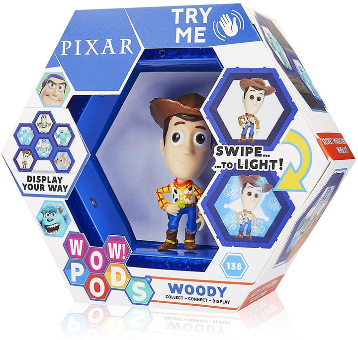 WOW! PODS Woody - Toy Story 4 | Official Disney Pixar Light-Up Bobble-Head Collectable Figure