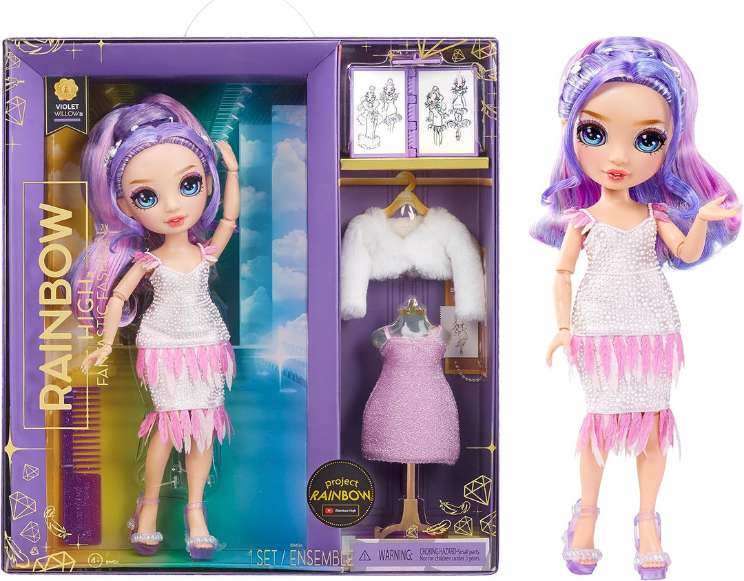 Rainbow High Fantastic Violet Willow Purple Doll Fashion Playset