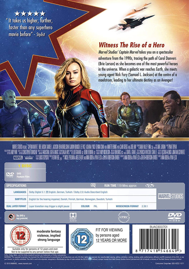 Marvel Studios Captain Marvel - Action/Adventure [DVD]