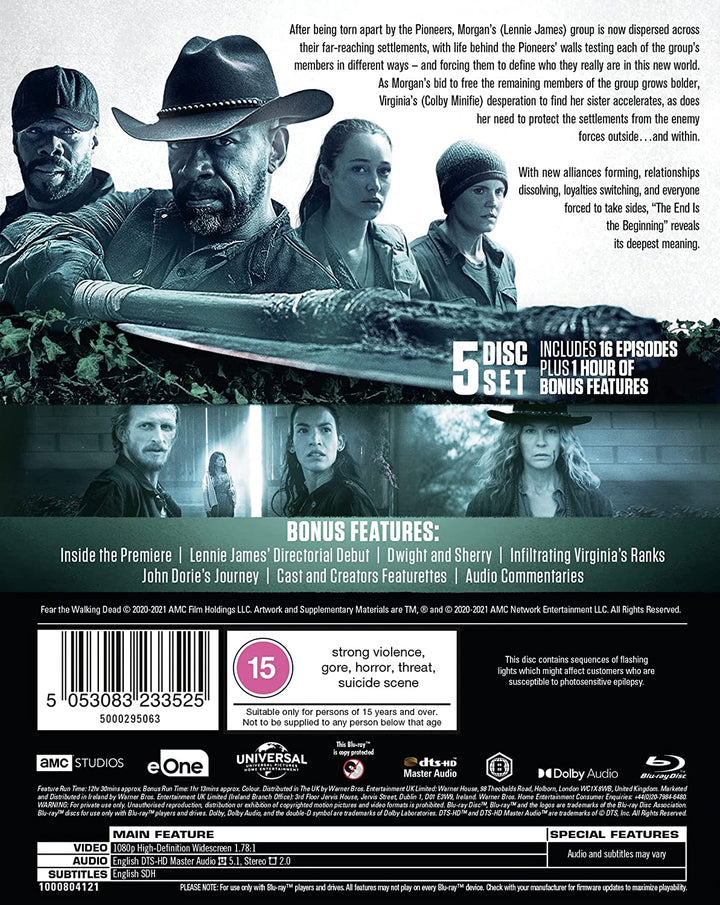 Fear The Walking Dead The Complete Sixth Season [2020] [Region Free] - Drama [Blu-ray]