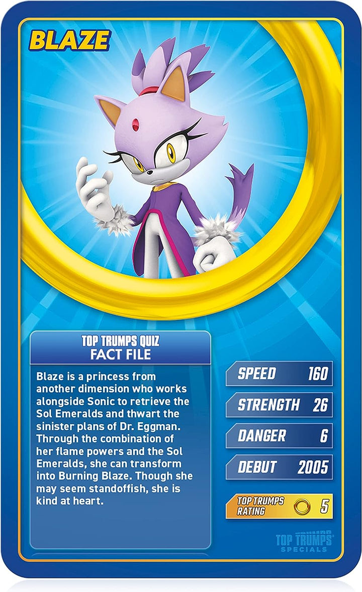 Sonic The Hedgehog Top Trumps Specials Card Game, Educational card game