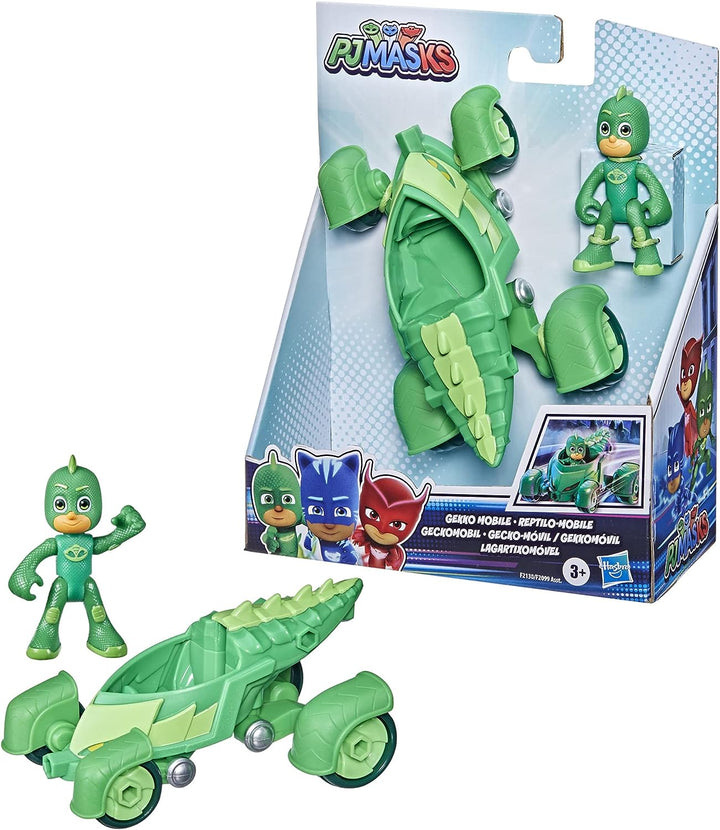 PJ MASKS F2130 Mobile Preschool Toy, Car with Gekko Action Figure for Kids Ages 3 and Up