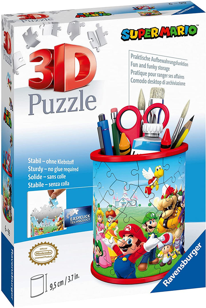 Ravensburger 11255 Super Mario Pencil Holder 3D Puzzle, 54pc