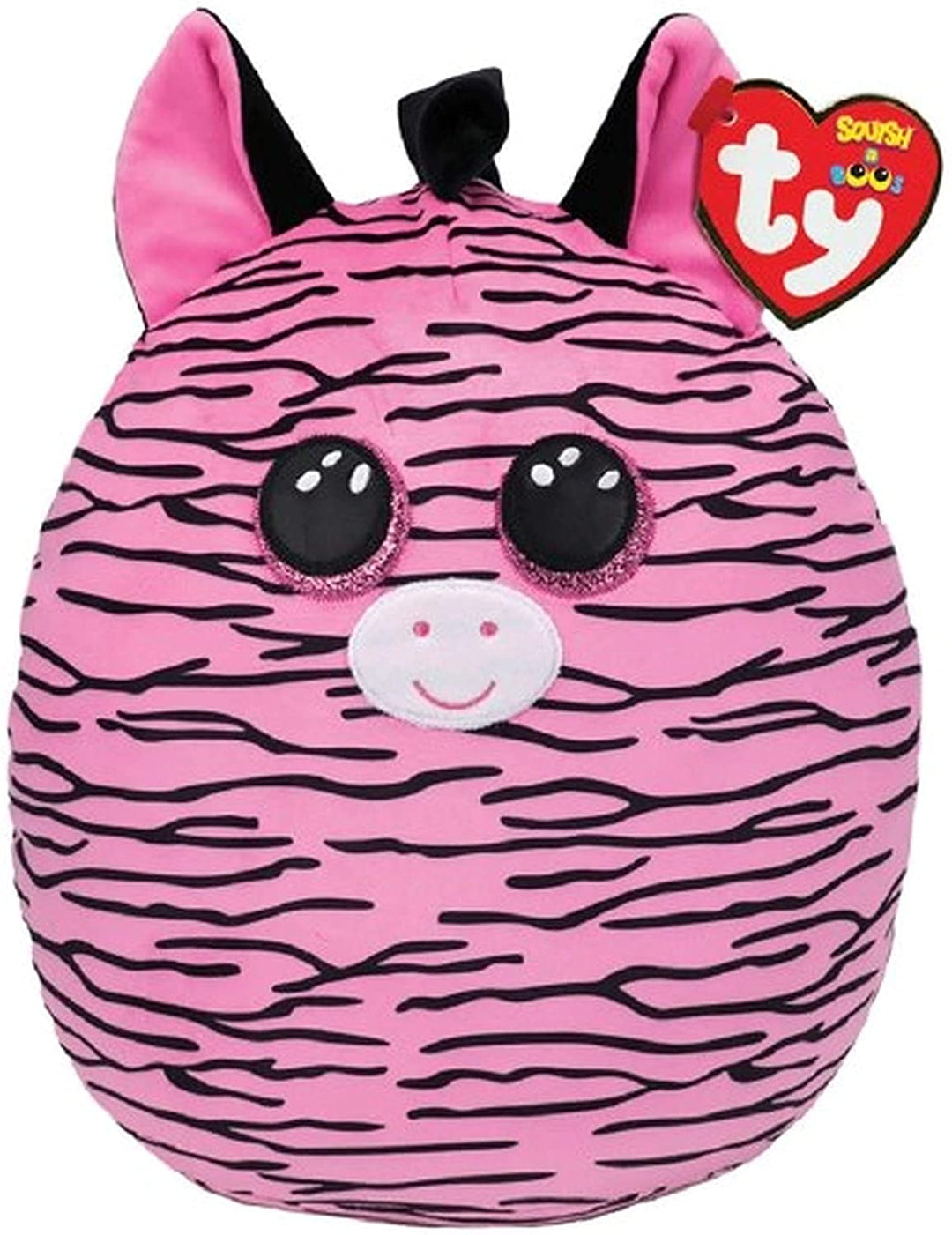 Ty UK Ltd 39194 Zoey Zebra Squish A Boo Plush Toy, Multicoloured, 12"