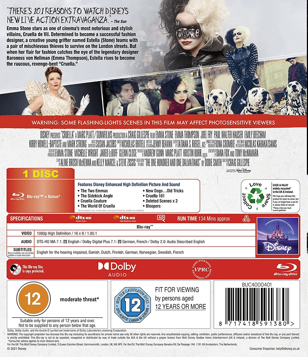 Cruella BD - Comedy/Crime [Blu-ray]