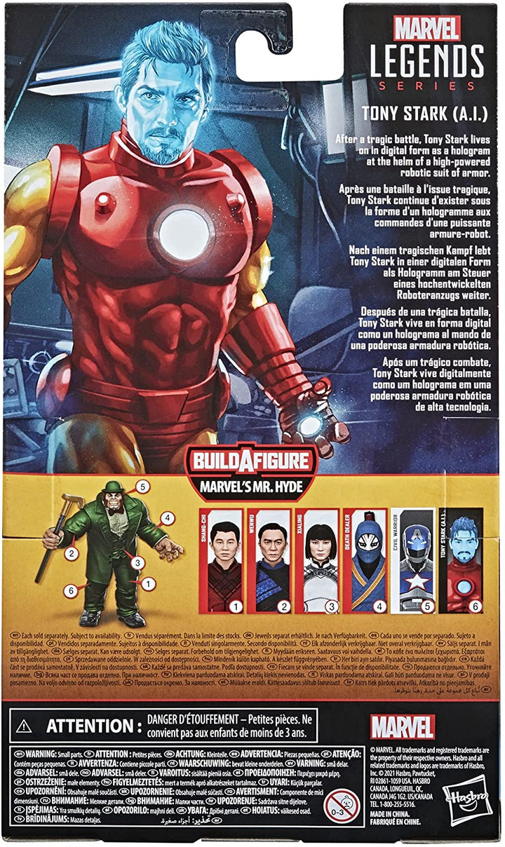Hasbro Marvel Legends Series 15-cm Collectible Tony Stark (A.I.) Action Figure Toy for Ages 4 and Up F0252