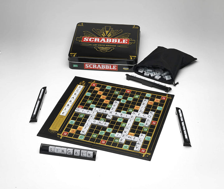 Tinderbox-Spiele | Scrabble Art Deco Dose | Brettspiel | Ab 10 Jahren | 2-4 Spieler |