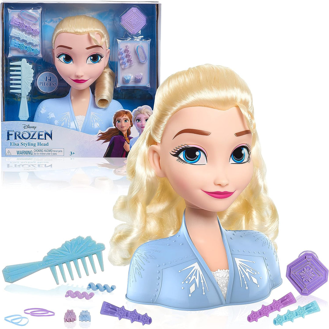 Just Play Frozen II 32806 Styling Head Elsa 20 cm with Accessories 13 Hair Accessories
