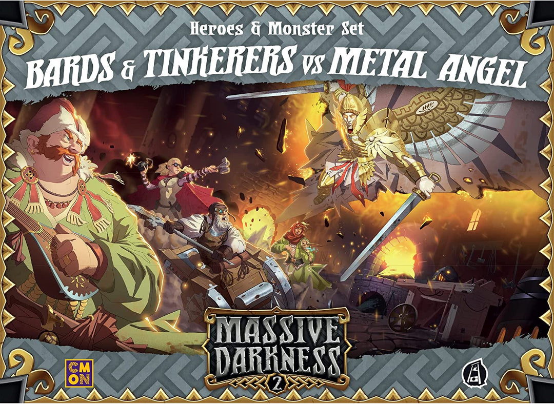 Massive Darkness 2 Bards and Tinkerers vs Metal Angel Heroes & Monster Set