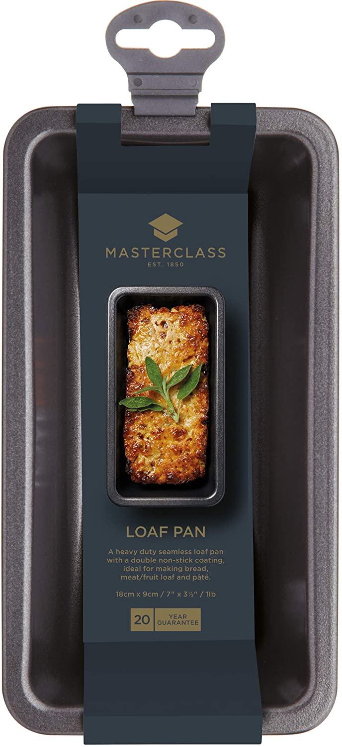 MasterClass Seamless Non-Stick 1 lb Loaf Tin, Carbon, Grey