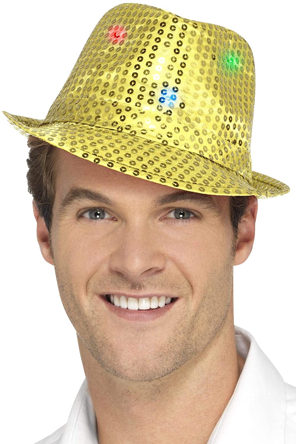 Smiffys Flashing Sequin Hat - Gold (US)