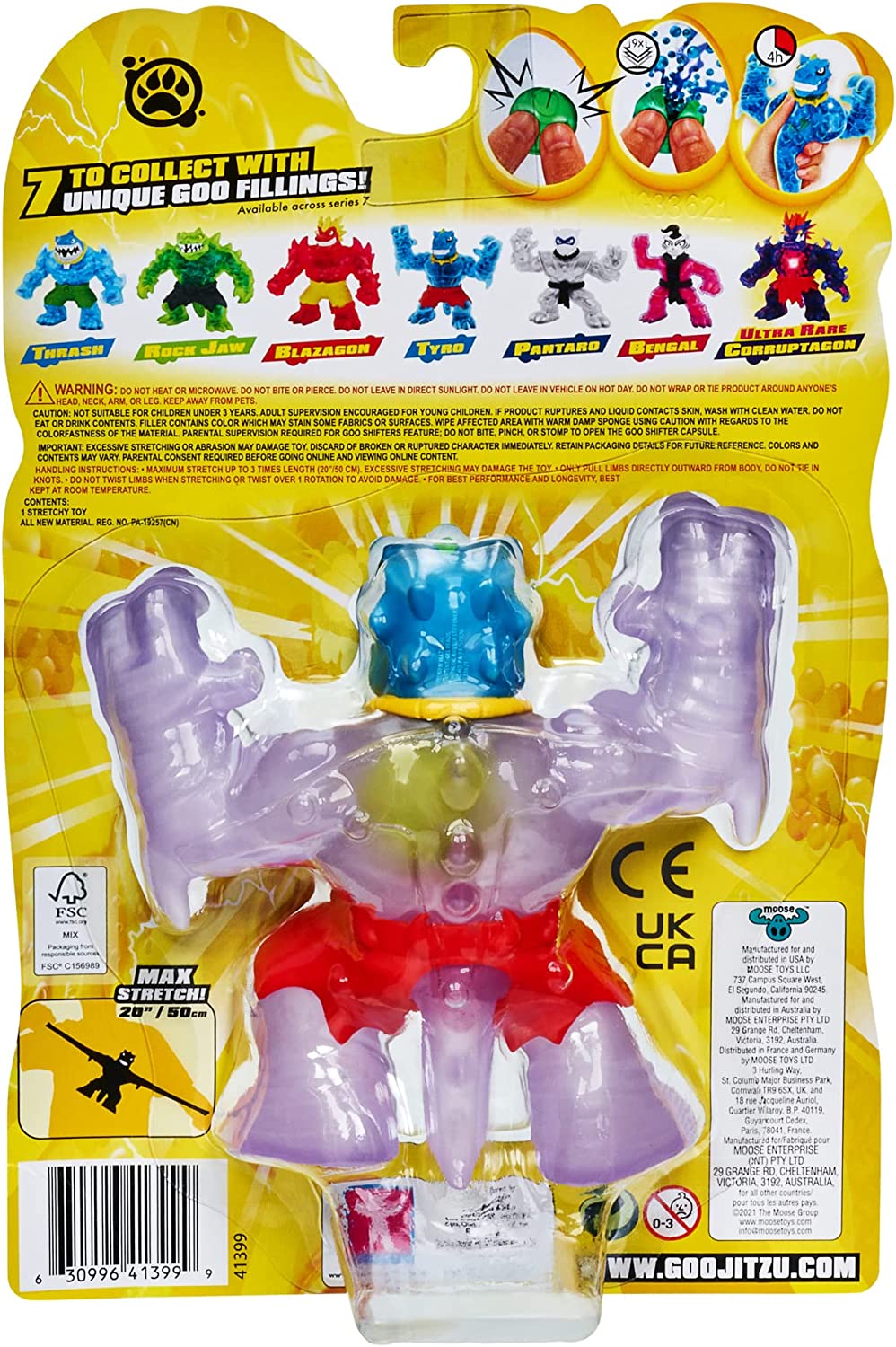 Heroes of Goo Jit Zu Goo Shifters Tyro Hero Pack. Super Stretchy, Super Squishy