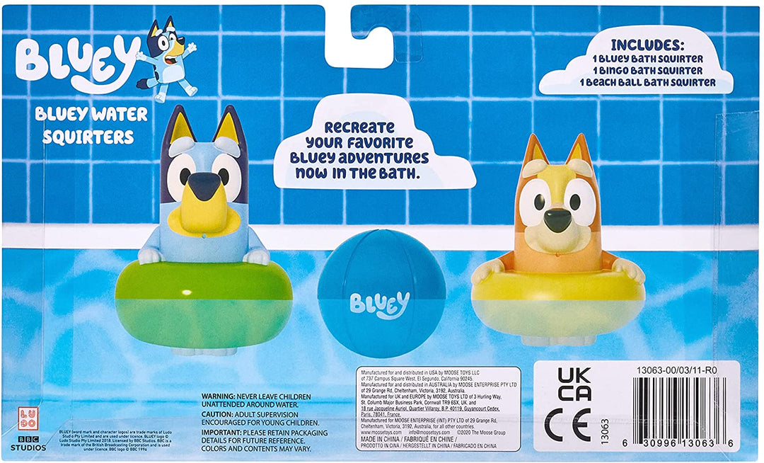 Bluey 13063 Bath Squirters 3-Pack